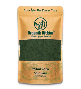 Organik Bitkim Yosun Tozu - Spirulina (Mavi-Yeşil Alg) 1000 gr