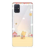 Samsung Galaxy A71 Uyumlu Winnie The Pooh Tasarımlı Şeffaf Telefon Kılıfı