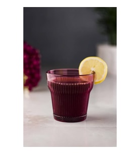 Akrilik Mürdüm Tekli Kısa Bardak & Su Meşrubat Kahve Yanı Bardağı 300 ml ( Cam Değildir )