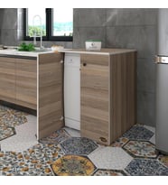 Kenzlife bulaşık&çamaşır&kurutma makinesi dolabı kapaklı nurten crd 90*70*60 banyo ofis
