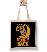 Cute I Love My Cat To The Moon And Back Bez Çanta Uzun Saplı