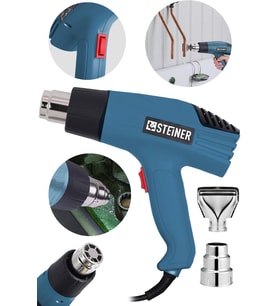 Steiner Alman Gt-3000 Watt 2 Kademeli Isı Tabancası Çelik Rezistans Profesyonel Sıcak Hava Üfleme Ta