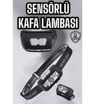 Mey İthalat® Kafa Lambası Kamp Lambası Sensörlü Şarjlı Ayarlanabilir