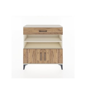 Arges Şifonyer 3 Raflı Tek Çekmeceli 2 Kapaklı 88x30x96 Aytaşı-Çam
