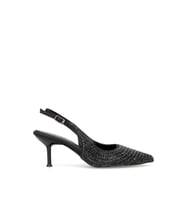 Elit PM486 K210-1 Kadın Taşlı Klasik Topuklu Ayakkabı Siyah