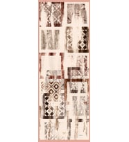 Eskitme Desen Dora Seri Şal Eşarp Askısı İle Birlikte 75x200 Krem Somon Nude-75x