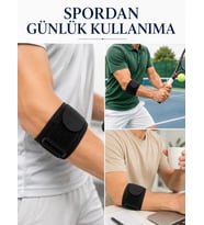 Epikondilit Bandajı Ayarlanabilir Tenisçi ve Golfçü Dirseği Destek Bandı