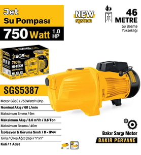 SGS JET SU POMPASI 750 WATT 1.0 HP SGS5387