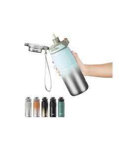 TKK Paslanmaz Çelik Termos Matara 500 ML Pipetli ve Pipetsiz Kullanım (Karışık Renk 1 Adet)