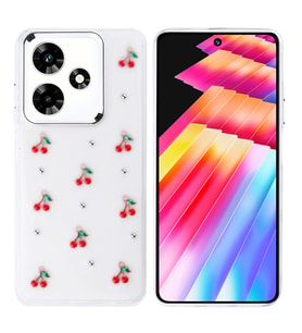Infinix Hot 30 Uyumlu Kılıf Airbag Tasarımlı Simli Şeffaf Zore Kutup Kapak