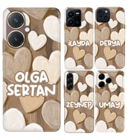 Samsung Galaxy A12 M12 A22 A23 A34 A51 A52 A54 A71 A72 A73 A16 M34 Kılıf YeniSeri Kişiye Özel İsim Yazılı Silikon Kapak Pastel Aşk
