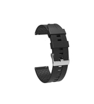 Huawei GT2 42mm 20mm Uyumlu Kordon Silikon Yumuşak Esnek Sportif KRD-23 Kayış (Siyah)