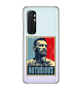 Xiaomi Mi Note 10 Lite Uyumlu Conor Mcgregor Notorious Desenli Şeffaf Telefon Kılıfı