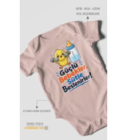 Güçlü bebekler sütle beslenir Kısa Kollu Bebek Body %100 Pamuk