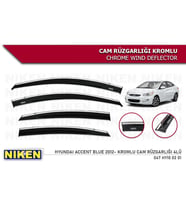 Hyundai Accent Blue Kromlu Cam Rüzgarlığı Niken 2012+ (Beyaz)