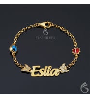 Else Silver Kişiye Özel Figürlü Gümüş Bileklik