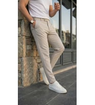 Erkek Slim Fit Dilli Kumaş Pantolon