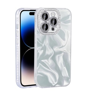 Apple iPhone 15 Pro Max Kılıf Airbagli Parlak Taş Detay Tasarımlı Zore Esila Kapak
