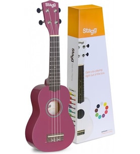 STAGG US-VIOLET (SOPRANO UKULELE VIOLET+BAG)