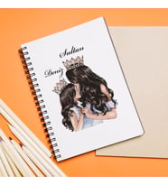 Anne Kız Tasarımlı Defter Kişiye Özel