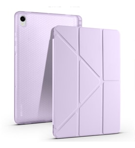 Fuchsia Galaxy Tab S11 ile Uyumlu Kalem Bölmeli Tri Folding Kılıf