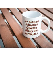 Kişiye Özel Çikolata Tasarımlı Bardak Kupa