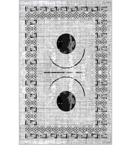 Eliana Home Baskılı, Yıkanabilir Kaymaz Taban Salon Halısı LNA0039-SD1069 100x150 cm (Gri)
