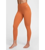 Nike Dri Fit Zenvy Gentle Support High Waisted 7/8 Leggings Kadın Yüksek Bel İç Cepli Spor Tayt Kiremit