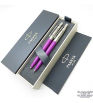 Parker Jotter Original Eflatun Tükenmez Kalem + 0.5 Versatil (uçlu) Kalem Set  İsme Özel Kalem  Hediyelik Kalem