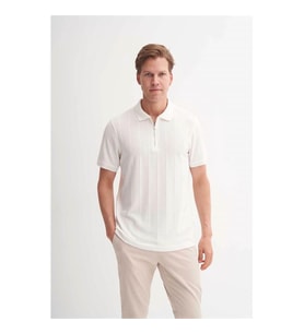 Cazador Regular Fit Ekru Erkek T-Shirt 42380