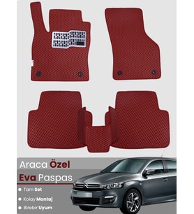 CİTROEN C-ELYSEE (2008-2024) Uyumlu EVA Paspas Tam Set–Araca Özel,Su Geçirmez,Kolay Montaj