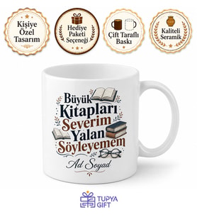 Kitap Severlere Özel Hediye Kupa Bardak