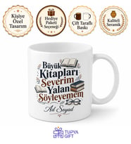 Kitap Severlere Özel Hediye Kupa Bardak