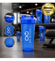 Logonuza Özel 50 Adet S100 650 ml Shaker Beyaz Kapaklı Sporcu Suluk Kurumsal