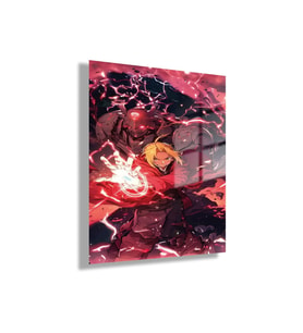 Temperli Gerçek Cam Tablo Edward Elric Karakter Görseli