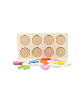 Ahşap Parça Bütün Daire 8'li Puzzle