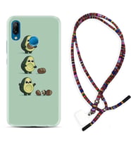 Huawei P20 Lite Mate 10 20 Lite Pro P40 Lite KılıfBoyun Asklı Rasta Silikon Avokadolar1352