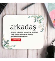 İsimli Arkadaş Temalı Mouse Pad