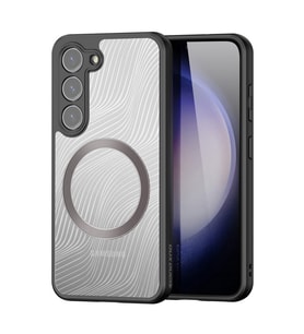 Dux Ducis Samsung S23 Plus Aimo Series Mag Safe Premium Buzlu Sert PC-TPU Kılıf (Siyah)