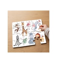 Sevimli Hayvanlar Tasarımlı 24 Parça Ahşap Çocuk Puzzle MPK1036
