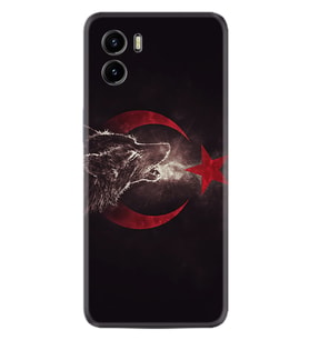 Vivo Y15S Y32 Y33S Y51 Y53S Kılıf Desemli Silikon Kurt ve Ay Yıldız 1403