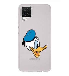Samsung Galaxy A12  Kapak Donald Duck Tasarımlı Şeffaf Silikon Kılıf