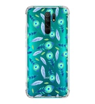 PrintiFy Xiaomi Redmi 9 Uyumlu Nazar Boncuğu 3 Baskılı Şeffaf Köşe Korumalı Antişok Kılıf
