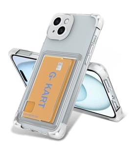 Coverzone iPhone 11 ile uyumlu K?l?f Ultra Kal?nla?t?r?lm?? Airbag K�?eleri Tasar?ml? Kartl?k B�l�ml� ?effaf G-Kart Kapak