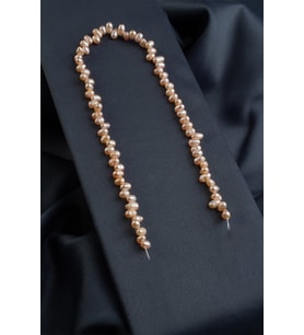 İnci Doğal Taş Arpa Kesim Pembe 4x5mm Doğal Taş Dizi