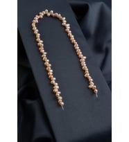 İnci Doğal Taş Arpa Kesim Pembe 4x5mm Doğal Taş Dizi