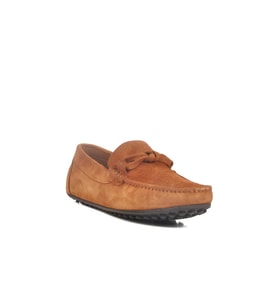 2Y0216 Taba Süet Hakiki Deri Erkek Loafer