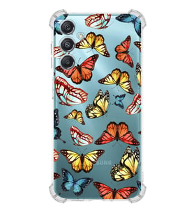 PrintiFy Samsung Galaxy M34 5G Uyumlu Water Color 2 Baskılı Şeffaf Köşe Korumalı Antişok Kılıf