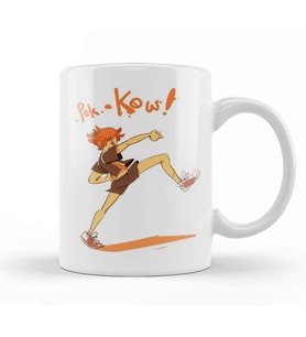 Anime Haikyuu Shoyo Hinata Chibi Pegatina Kupa Bardak Porselen