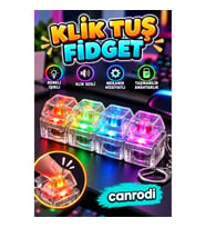 Renkli Klik Tuşlu Fidget Anahtarlık – Mekanik Klavye Hissiyatlı Stres Oyuncağı